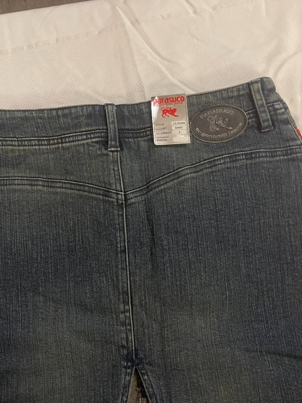 Parasuco NWT Denim Mini Skirt Corset Lace-Up Sides Sz 8 - Picture 3 of 14